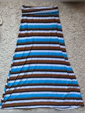 Chevron Maxi Skirt